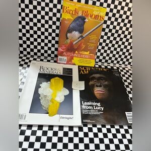 Birds & Blooms, Rocks & Minerals, Scientific American Magazine Set all new